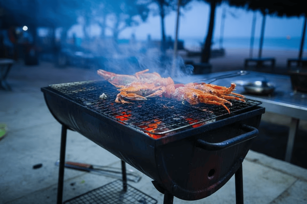 Những món nướng trên than hồng với hương vị thơm ngon đặc trưng rất được lòng du khách